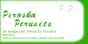 piroska perusits business card